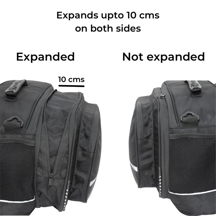 Stallion Saddlebag with Rain Covers 50Ltrs expandable to 65Ltrs - Image 5