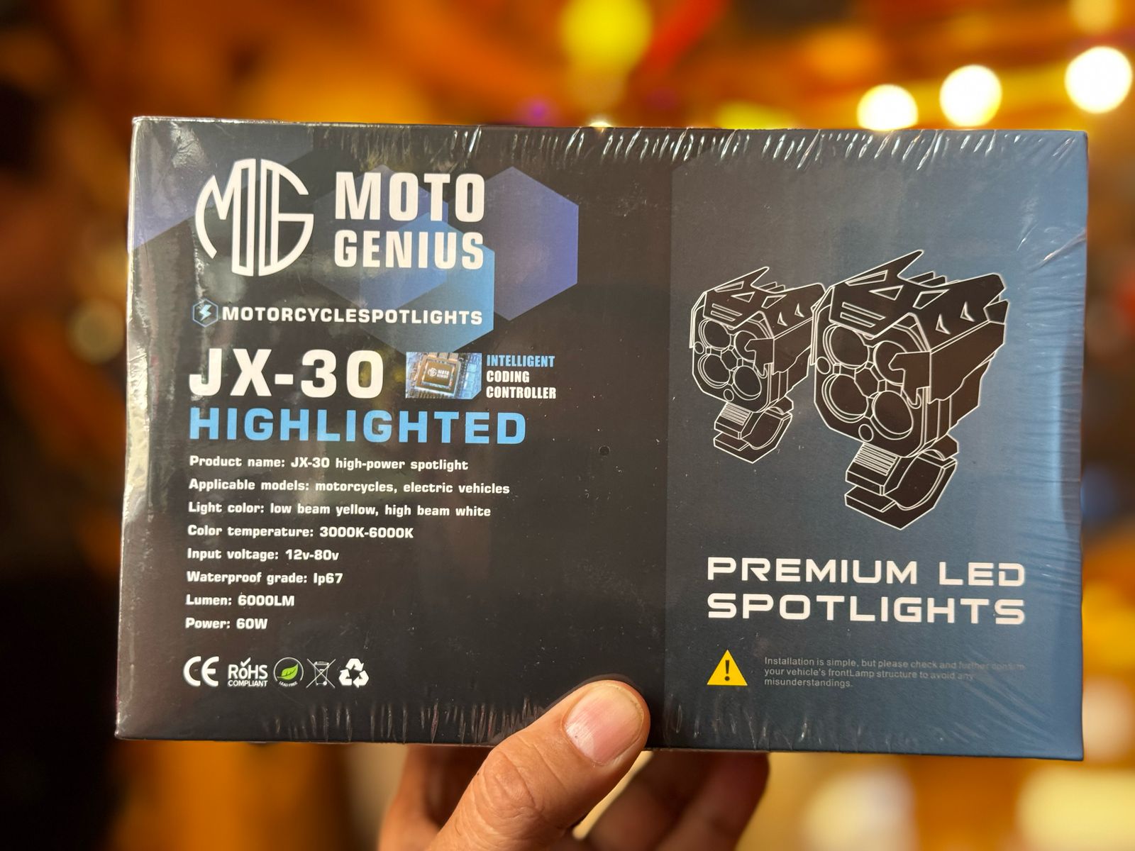 Moto Genius JX-30 60W 4-Lens Fog Light