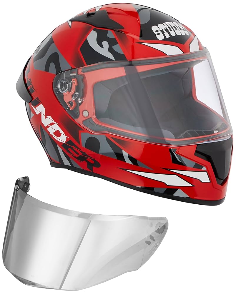 STUDDS THUNDER D7 BLACK/RED - Image 2