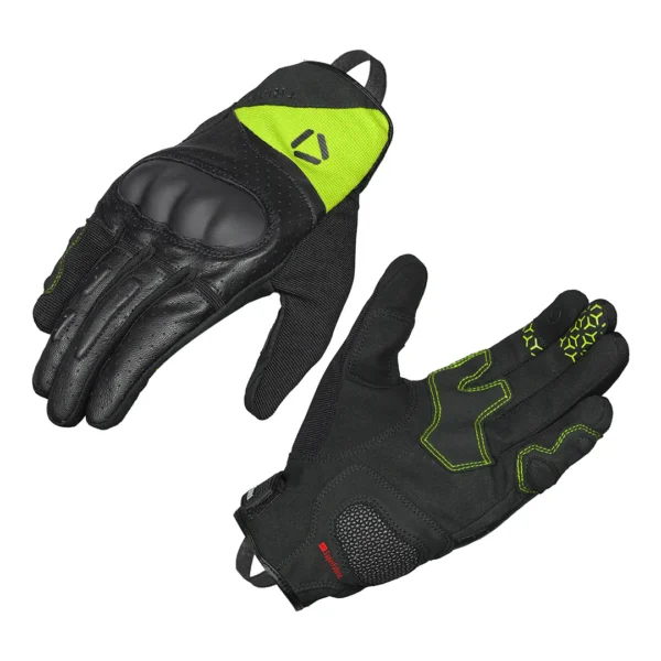 Korda Triad Riding Gloves lack & Fluorescent Yellow (size L)