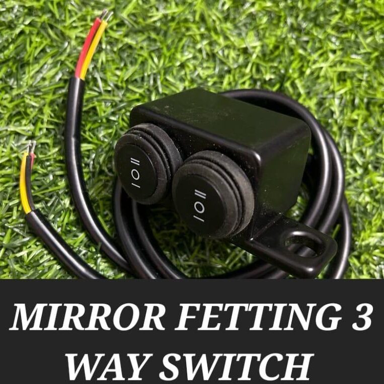 Dual Tri Switch 3ways Switch Side Mirror Mount Alloy Compact Design Universal