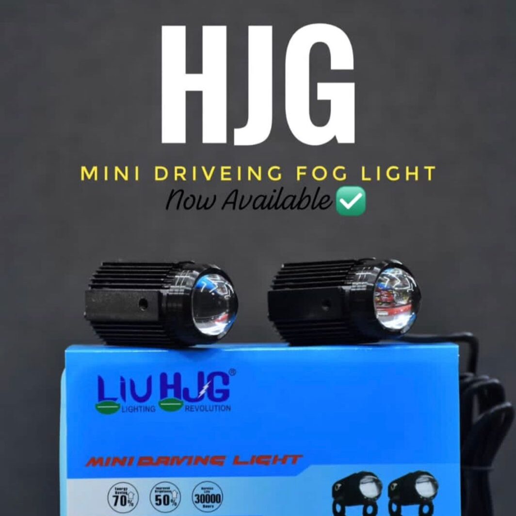 riginal HJG Mini Drive LED Fog Light Bulb Lamp For Cars and Motorcycles Dual Color (White & Yellow) With Cooling Fan 2Pcs