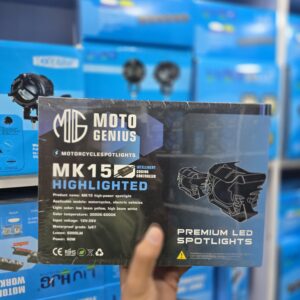 Moto genius MK-15 60 Watts LED Fog Light for all Motorcycles Dual Beam, White Yellow (Pack of 2)