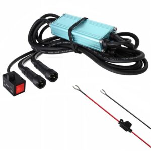 HJG Wiring Harness Kit with Flash Mode and Canbus - Foglight Wiring Harness Kit (2 Colour, 3 Wire with Flashing Mode, Original HJG)